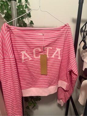 ACTA x Ken off the shoulder sweatshirt NWT